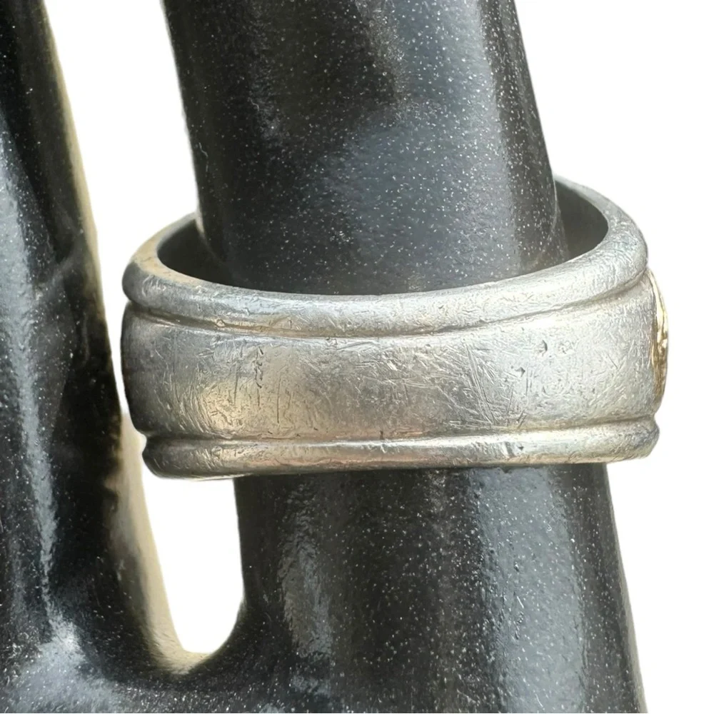 Vintage 10K Gold & Sterling Aviation Military Pilot Wings Ring